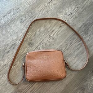 Ted Baker Tan Pebbled Leather Crossbody Camera Bag